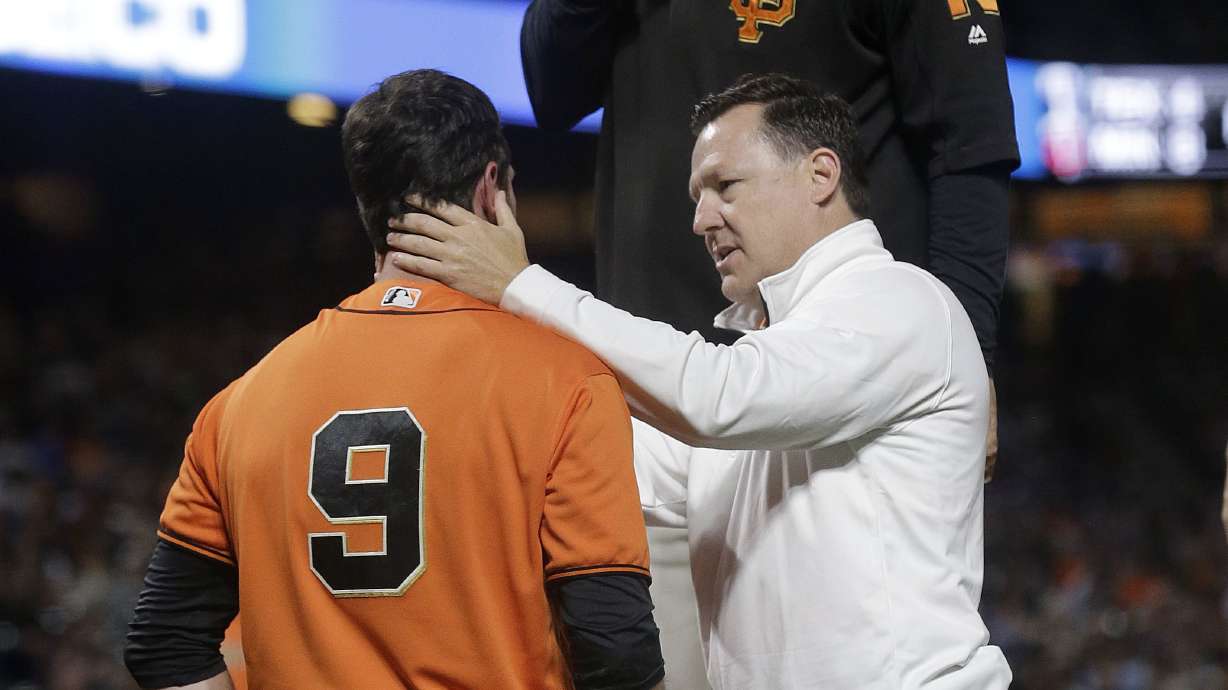 Giants place Belt on concussion DL, call up Sandoval