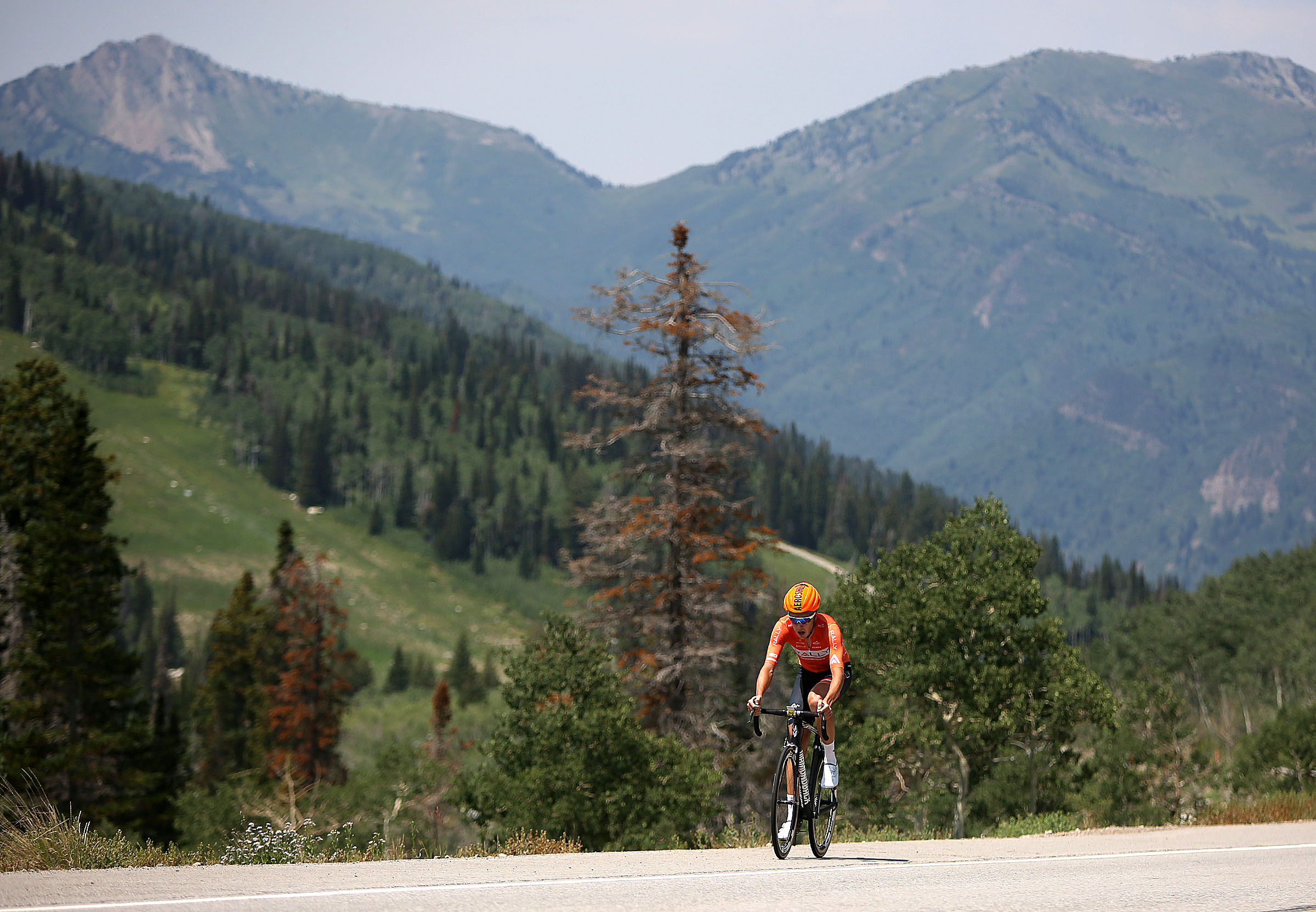 A bicyclist is shown riding up Big Cottonwood Canyon on Wednesday, Aug. 2, 2017. A 68-year-old man died while hiking in the canyon on Wednesday, June 16, 2021.