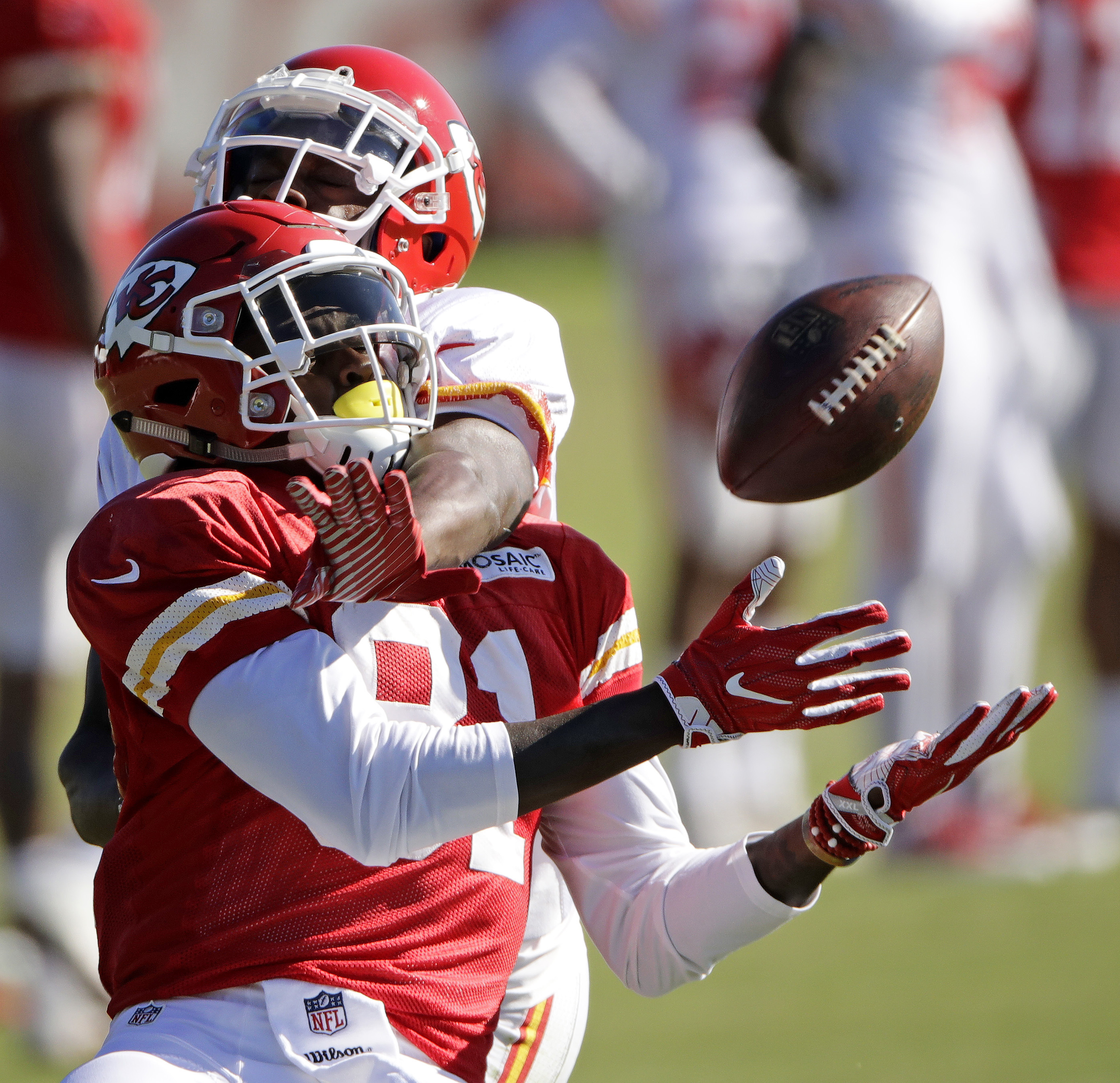 Chiefs wide receivers focus of attention in training camp