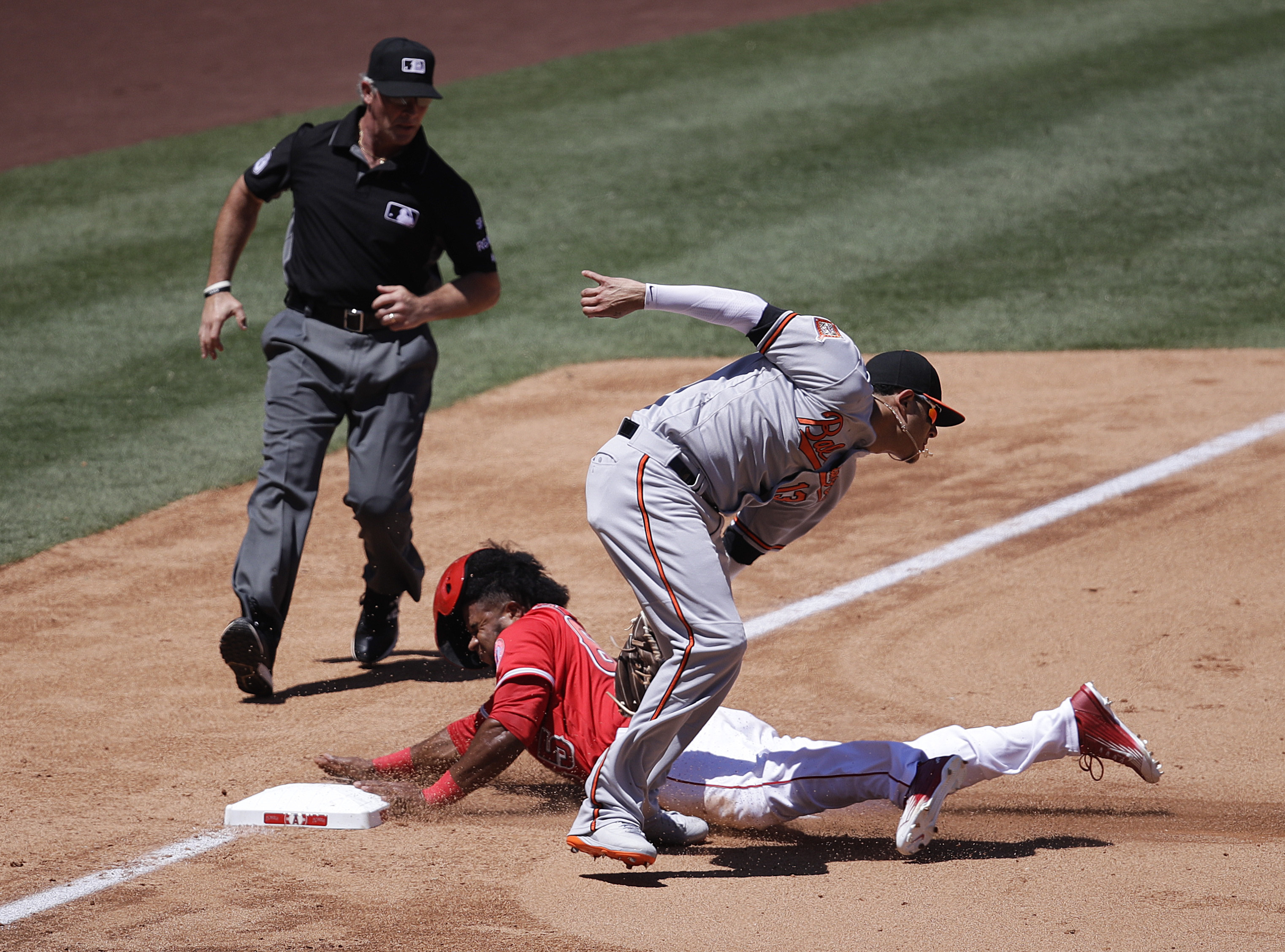 Puello's 1st hit, Cron homer leads Angels past Orioles, 5-1