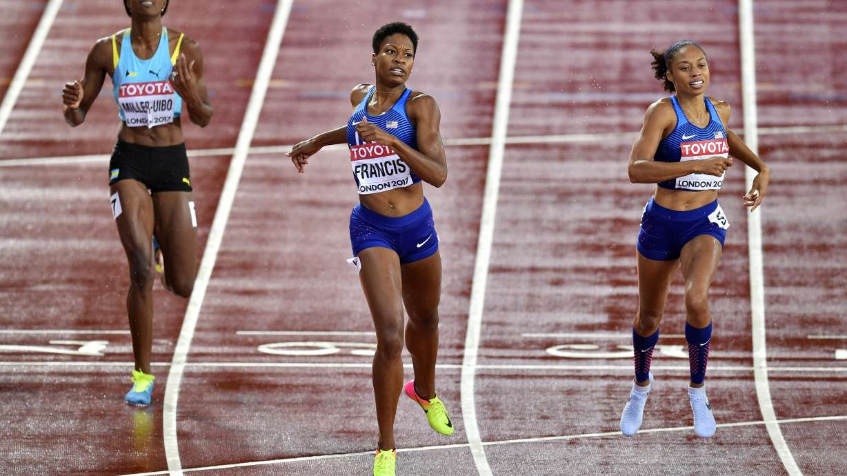 Felix falters in 400 rematch as Francis grabs win at worlds