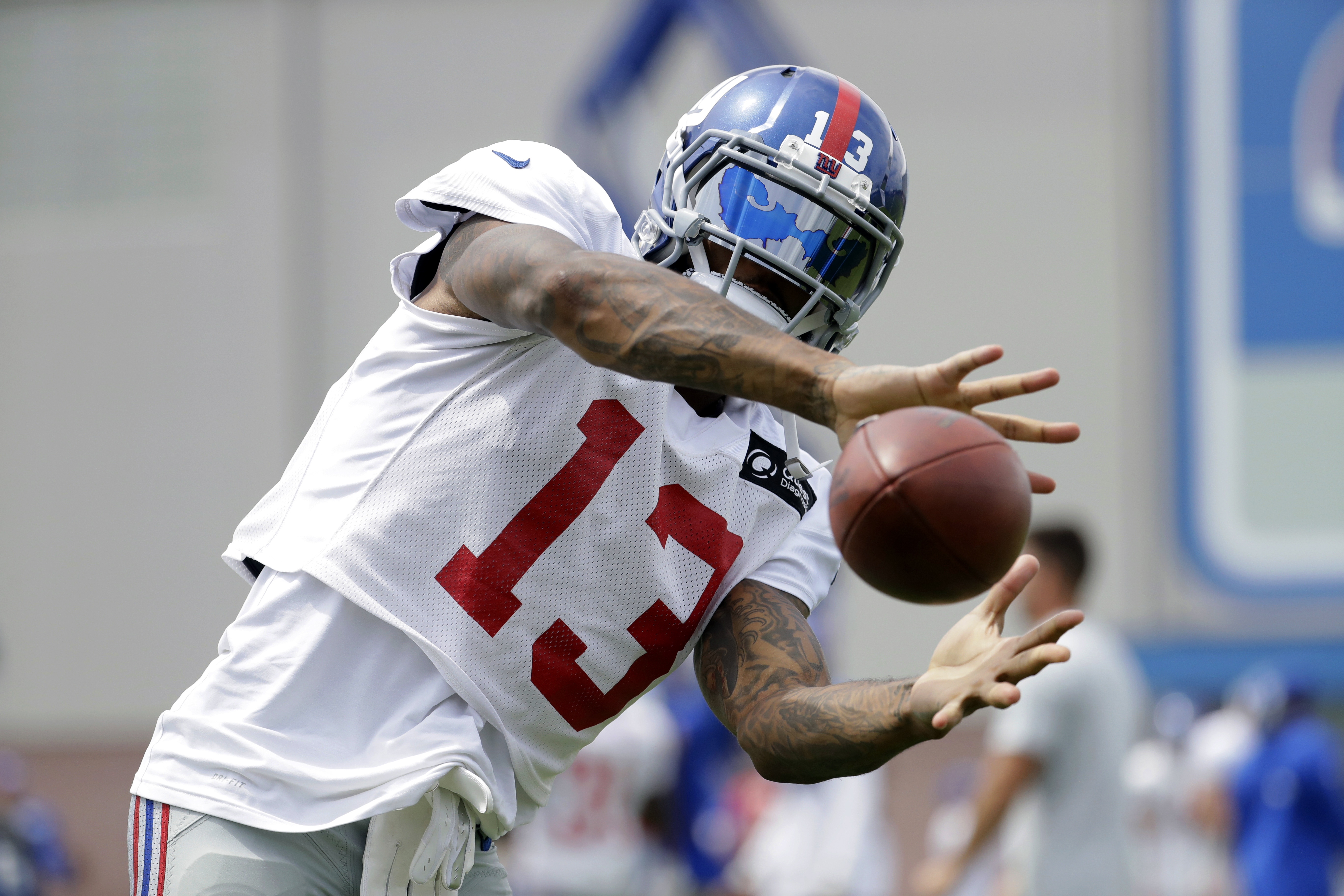 Beckham putting on a show for fans and having fun at camp