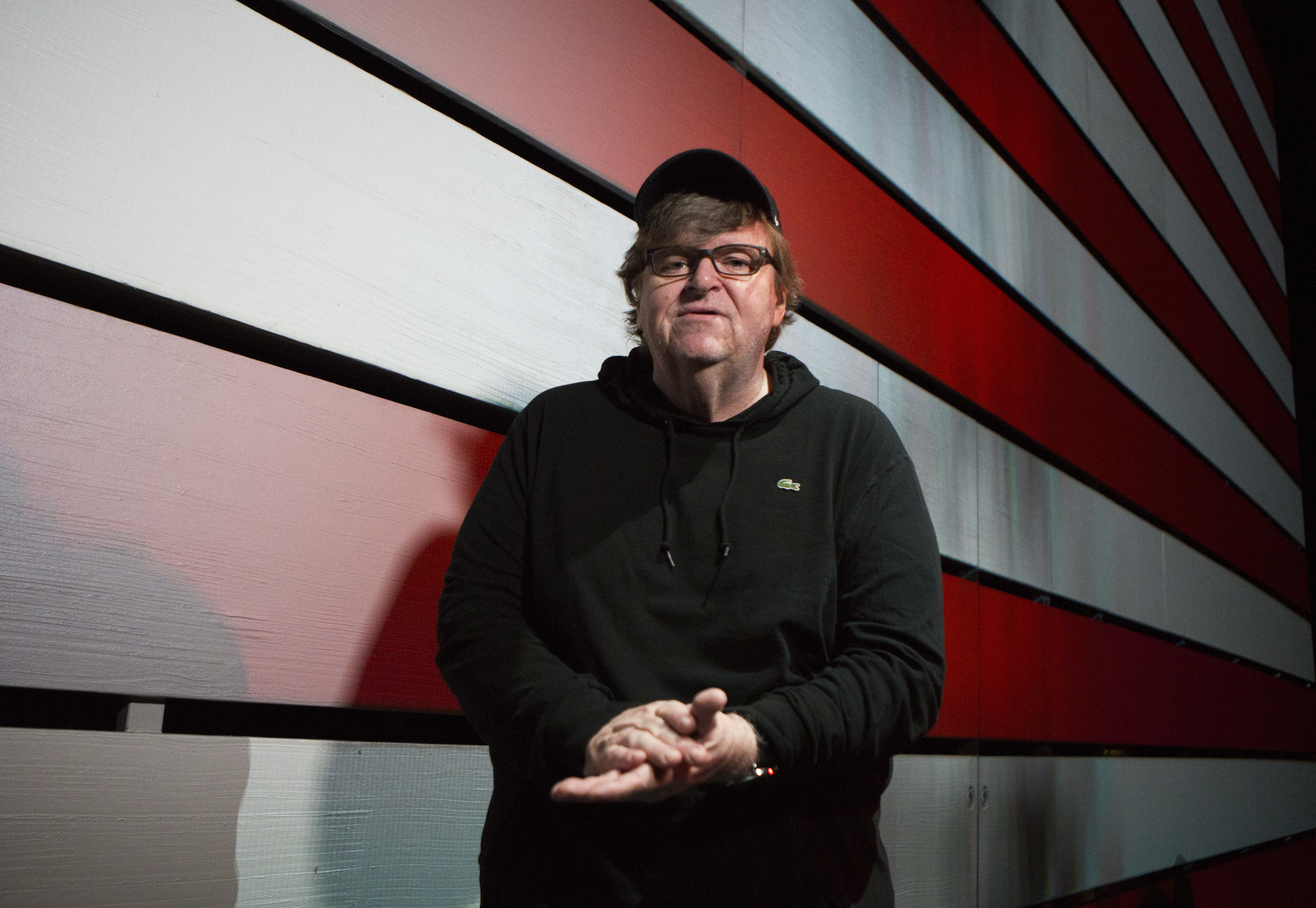 Filmmaker Michael Moore thinks humor can win the day