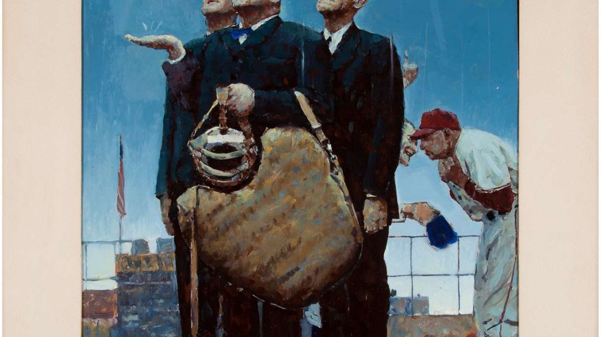 Norman Rockwell baseball painting sells for $1.6M at auction