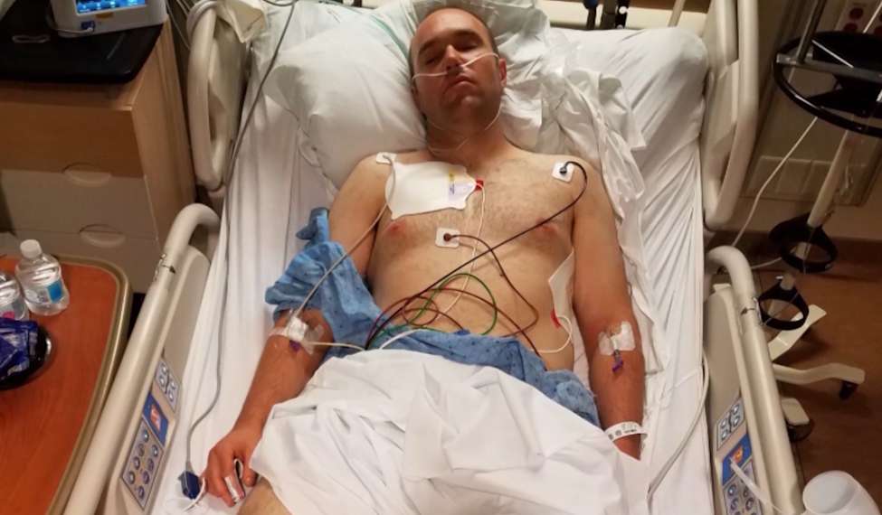 Jeff Boothe, 40, usually runs alone on the Fremont High School track, but on Aug. 7, he asked his son to videotape him so he could see his running form. Seconds after his son, Colby Boothe, 17, stopped recording, Jeff Boothe collapsed. His son performed CPR for several minutes, and the paramedics credit him for saving his father's life. (Photo: Boothe Family Photo)