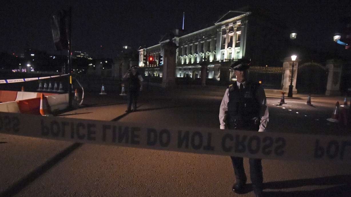 Palace suspect drove at UK police, went for 4-foot sword