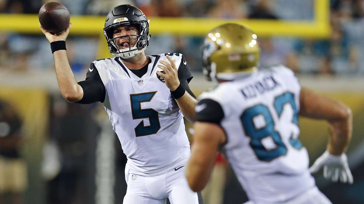Jaguars select Blake Bortles starting QB heading into season