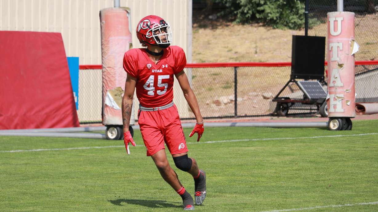 Redshirt freshman receiver Sampson Nacua prepares to return a kick during a practice at the University of Utah (Photo: Josh Furlong, KSL.com).