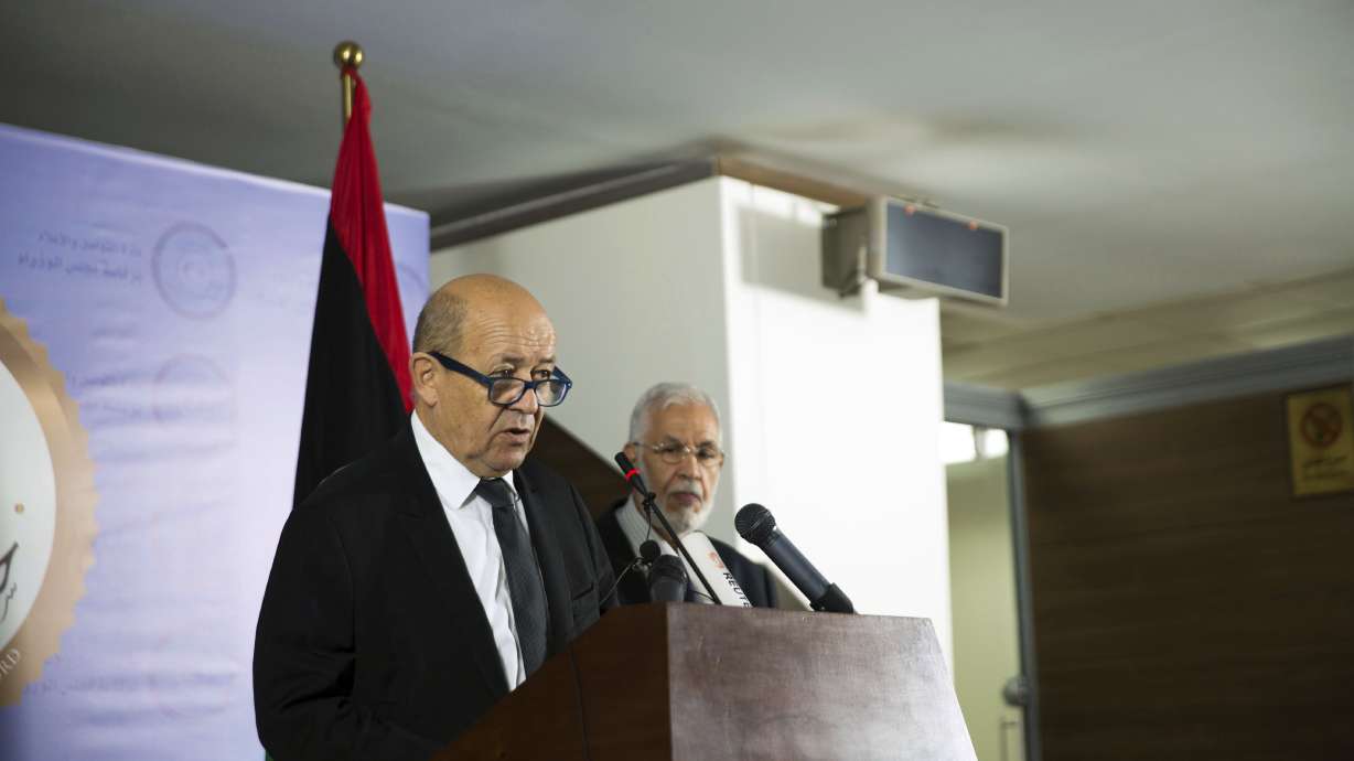 France FM visits Libya to boost reconciliation deal