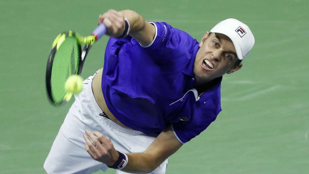 The Latest: Anderson tops Querrey at Open for 1st Slam semi
