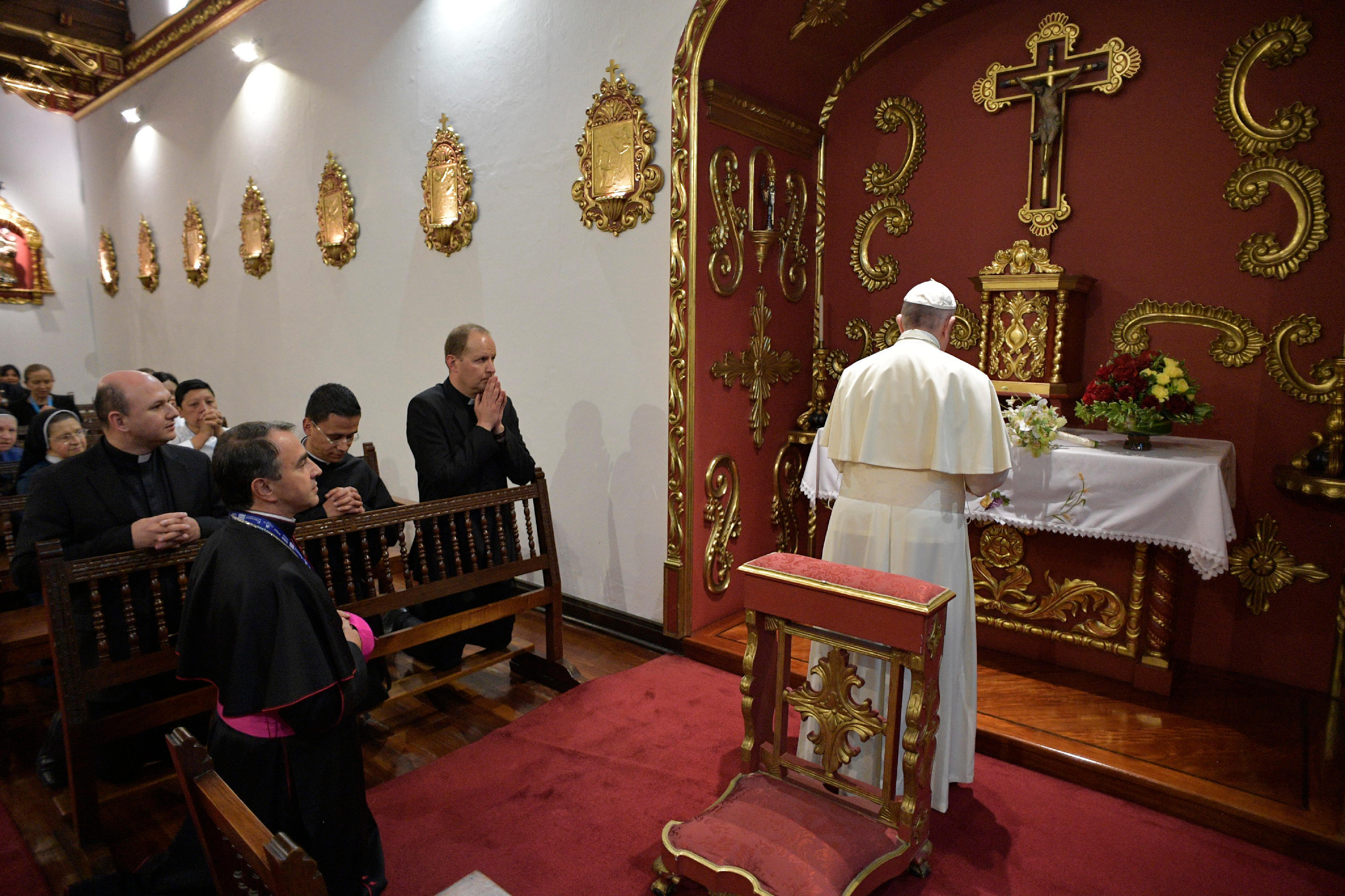 The Latest: Pope says 'thick darkness' threatens Colombia