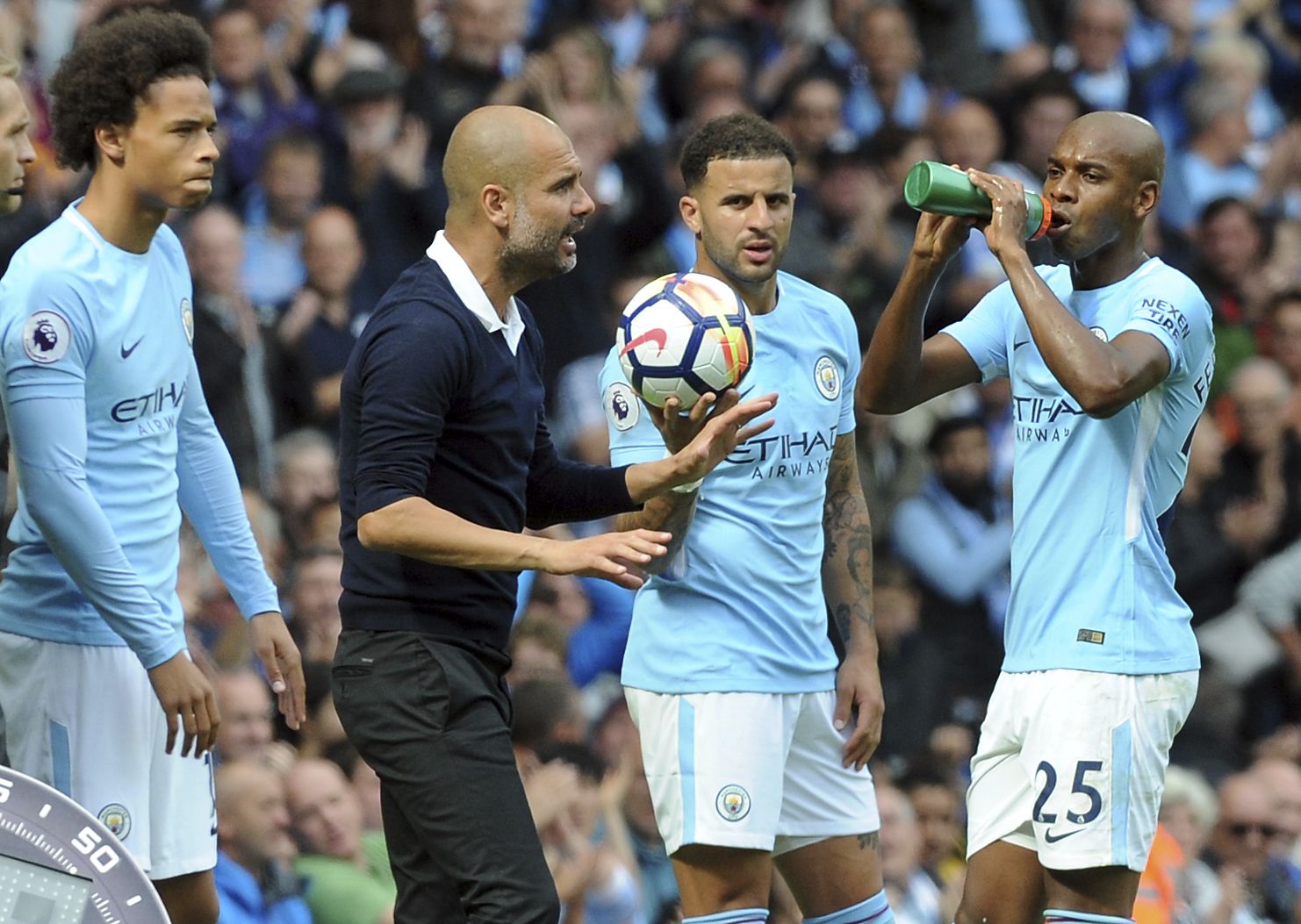 Gabriel Jesus, Sane score twice as City routs Liverpool 5-0