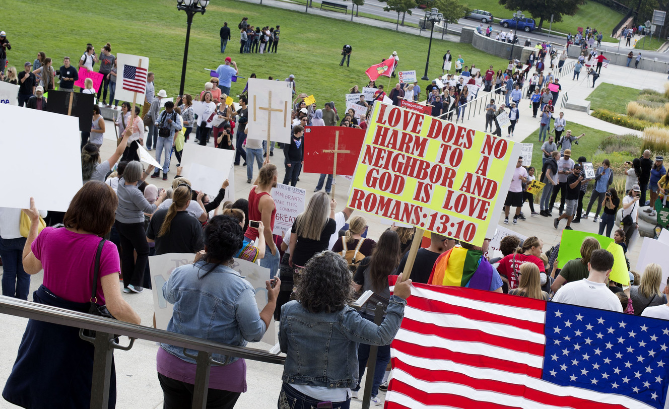 Supporters of the Deferred Action for Childhood Arrivals program march to the Capitol during the "We Are All DREAMers" rally in Salt Lake City on Saturday, Sept. 16, 2017. (Photo: Laura Seitz, KSL)
