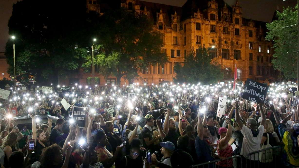 The Latest: Police say some protesters ignored commands