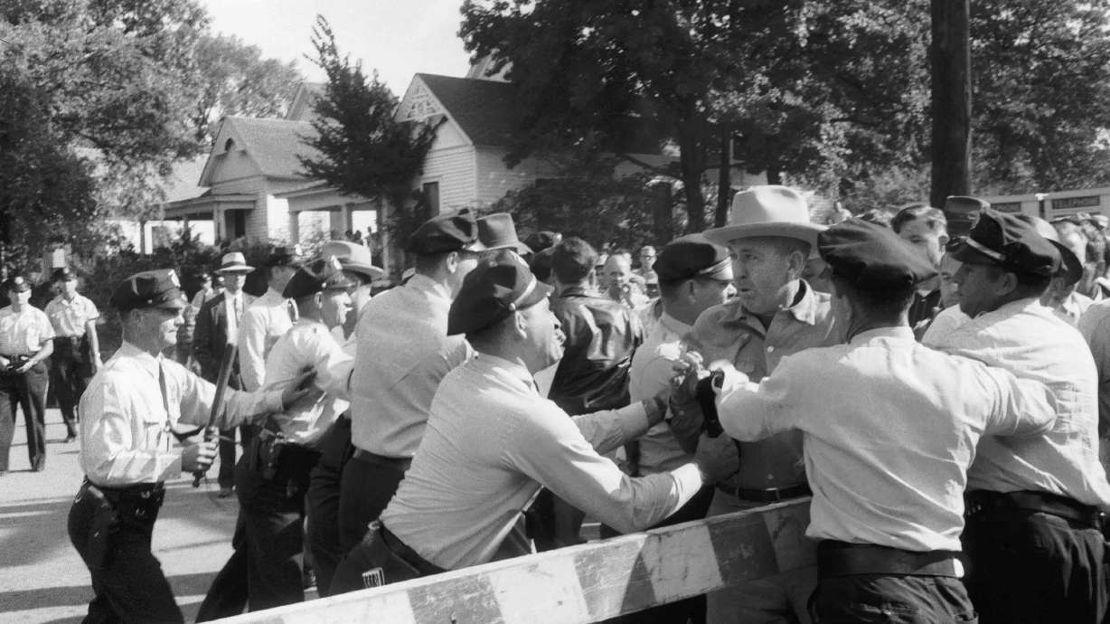 AP Was There: Mob protests Little Rock Central desegregation
