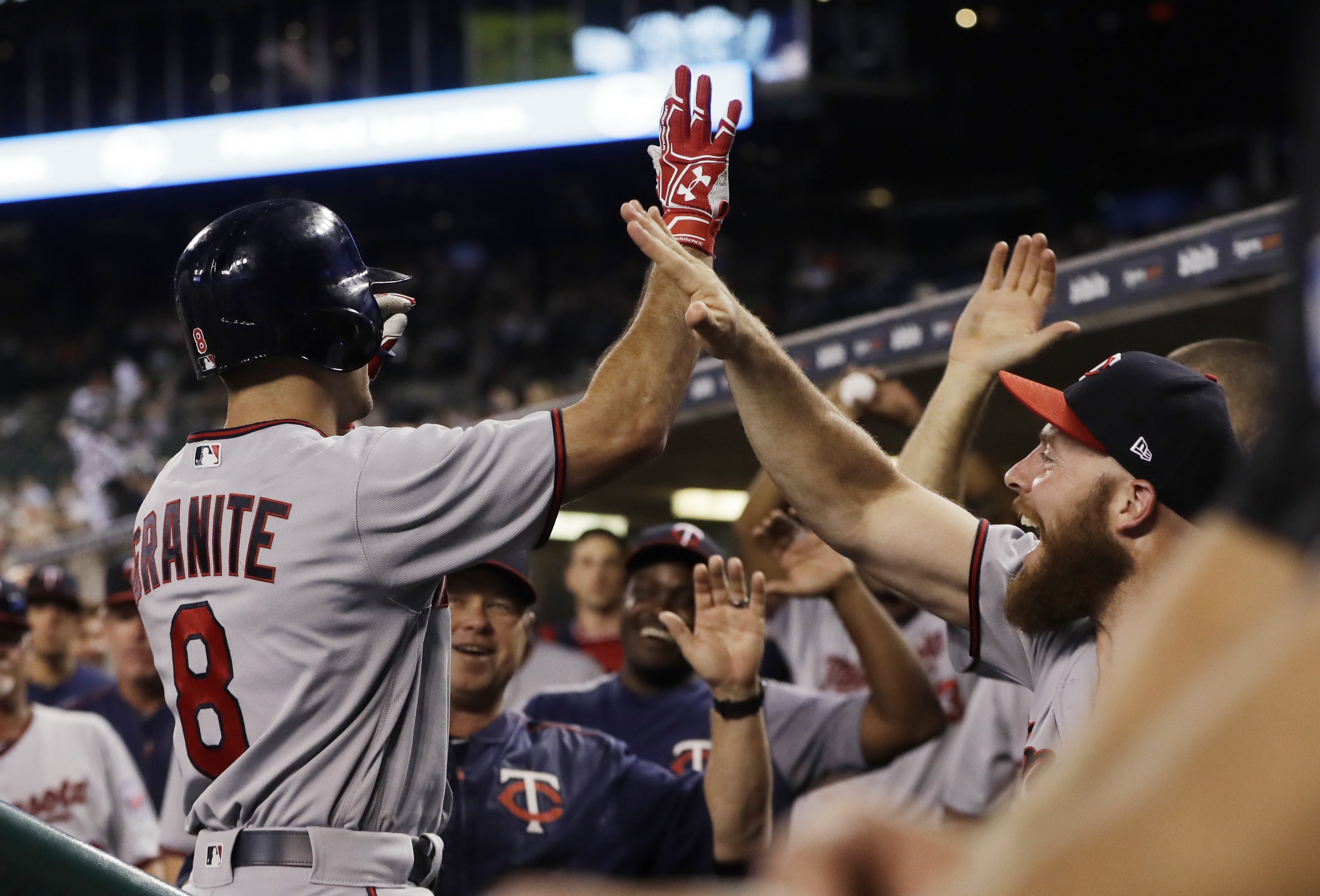 Granite's 1st HR caps 8-run 8th as Twins top Tigers 10-4