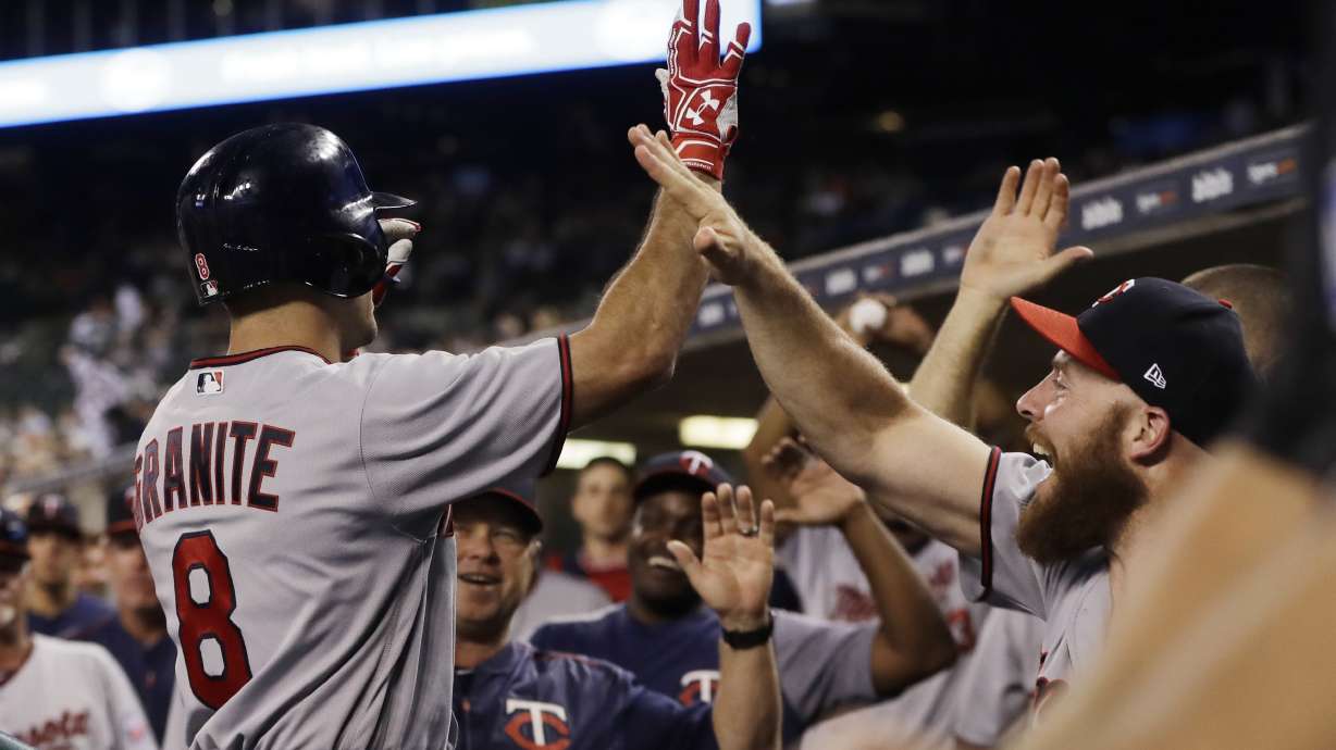 Granite's 1st HR caps 8-run 8th as Twins top Tigers 10-4