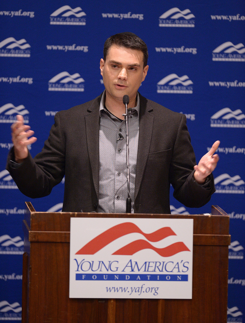 Controversial conservative commentator Ben Shapiro, editor-in-chief of the Daily Wire and former editor-at-large of Breitbart News, addresses the student group Young Americans for Freedom at the University of Utah's Social and Behavioral Sciences Lecture Hall, Wednesday, September 27, 2017. Shapiro was invited by the student organization sponsored by Young America’s Foundation, the parent organization over campus Young Americans for Freedom chapters, not the university itself. (Photo: Leah Hogsten)