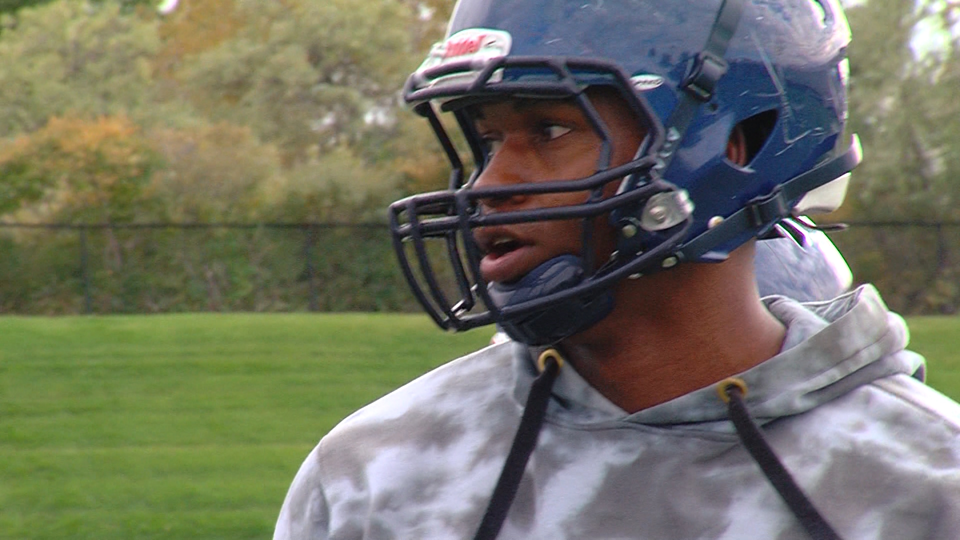 Juan Diego defensive lineman Chinonso Opara at football practice, Thursday, Sept. 28, 2017 in Draper. (Photo: Ben Schroeder, KSL TV, File)