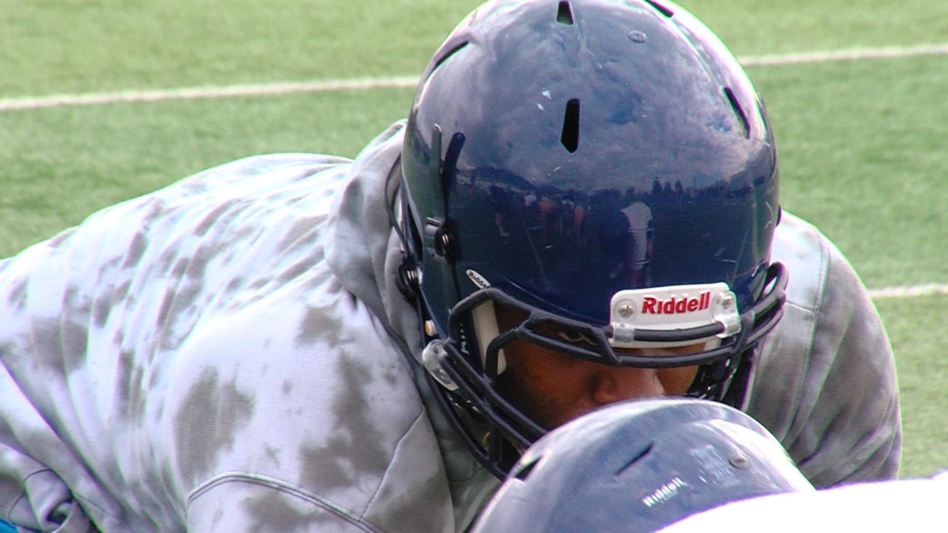 Juan Diego defensive lineman Chinonso Opara at football practice, Thursday, Sept. 28, 2017 in Draper. (Photo: Ben Schroeder, KSL TV)