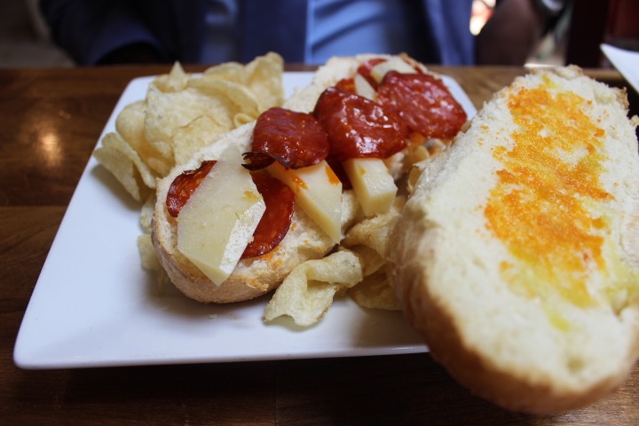 At Café Madrid, the Jamón Serrano con Tomate is one of the best choices. The sandwich is Serrano ham (dry-cured Spanish ham) with tomato sauce served on an Artisan baguette. (Photo: Yvette Cruz, KSL.com)