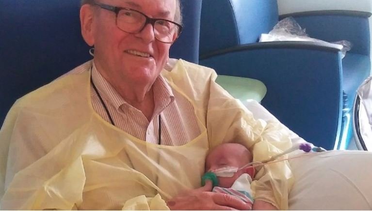 'ICU Grandpa' cradles babies when their parents can't