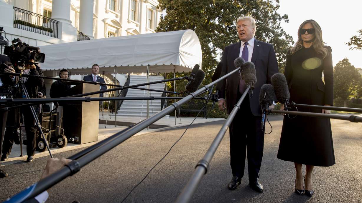 The Latest: Trump says it's a 'sad day' as he heads to Vegas