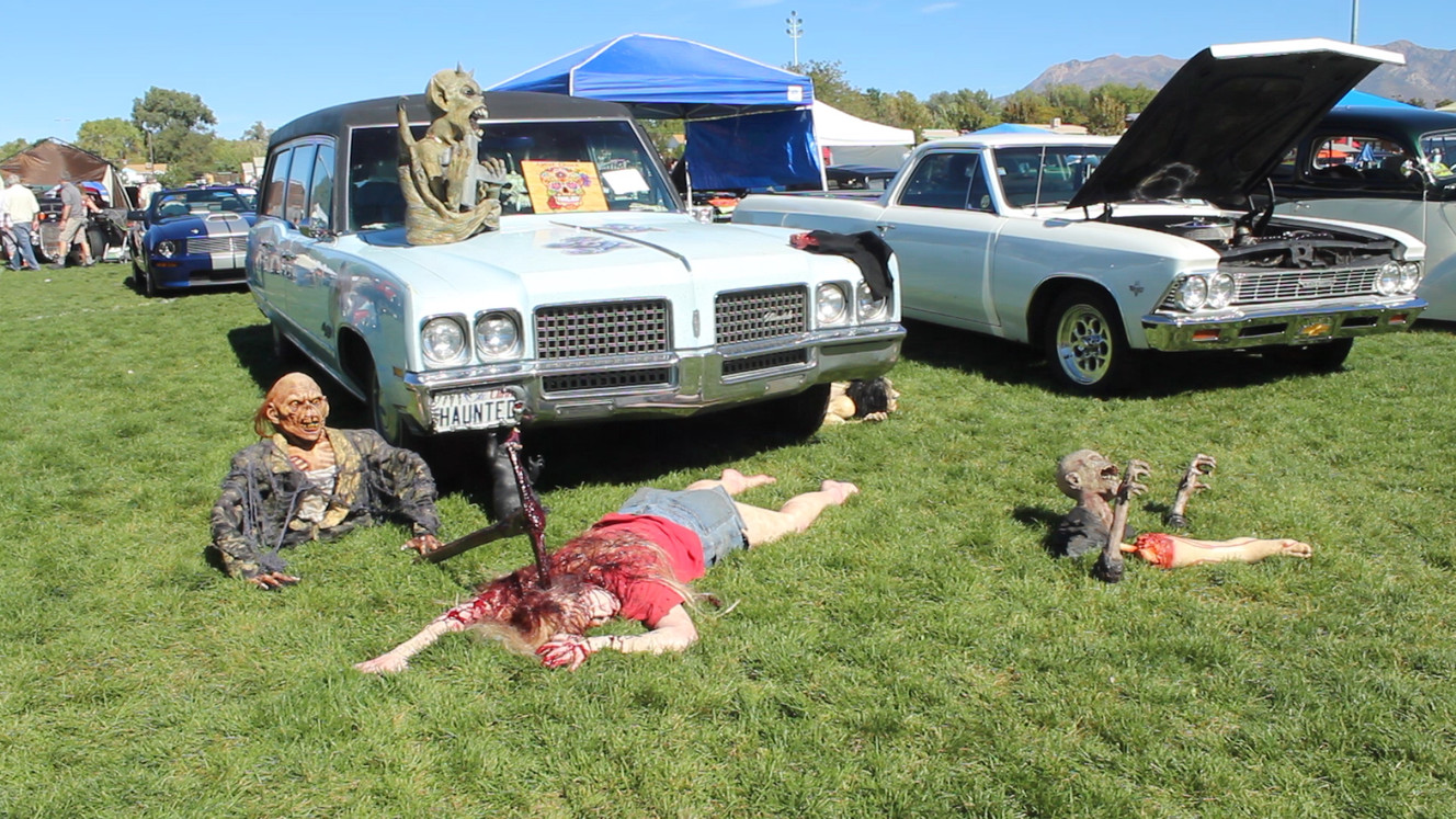 Kulture Krash has a Halloween theme and is kid-friendly; just keep them back from this haunted display. (Photo: Brian Champagne)