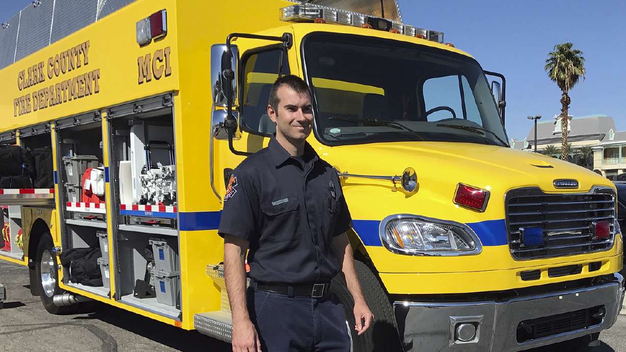 Firefighters recall arriving 1st at Las Vegas shooting