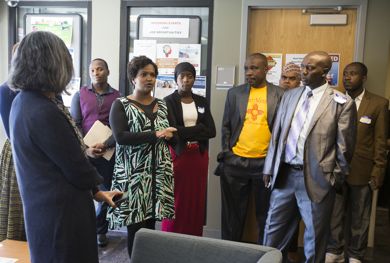 Refugee leaders from Utah, Arizona, California, South Dakota, New Mexico and Nevada tour the Utah Refugee Education and Training Center during the Statewide Refugee Leadership Meeting in Murray on Friday, Oct. 6, 2017. (Photo: Laura Seitz, KSL)