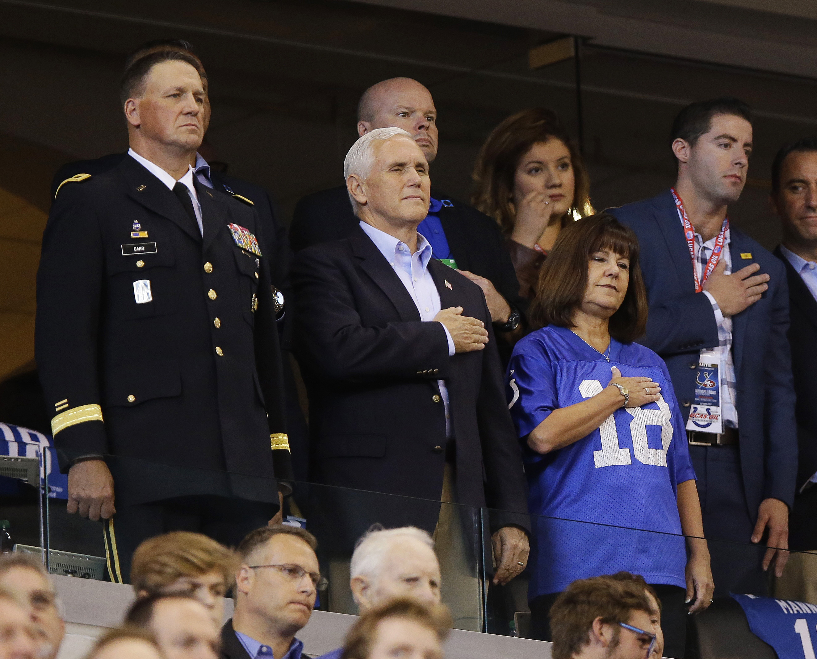 VP Pence leaves NFL game after players protest during anthem