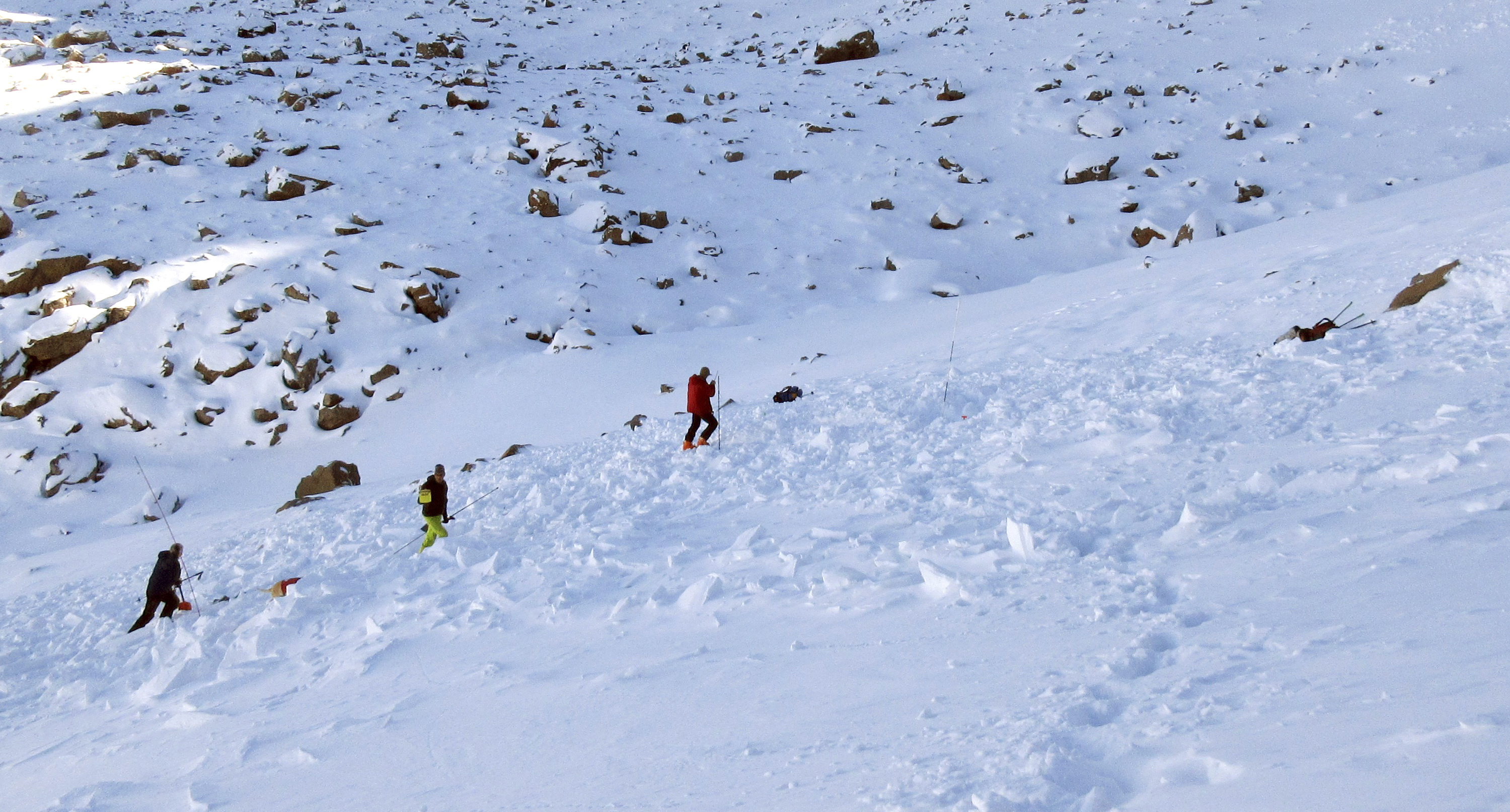 The Latest: Avalanche kills woman, man lives but takes life