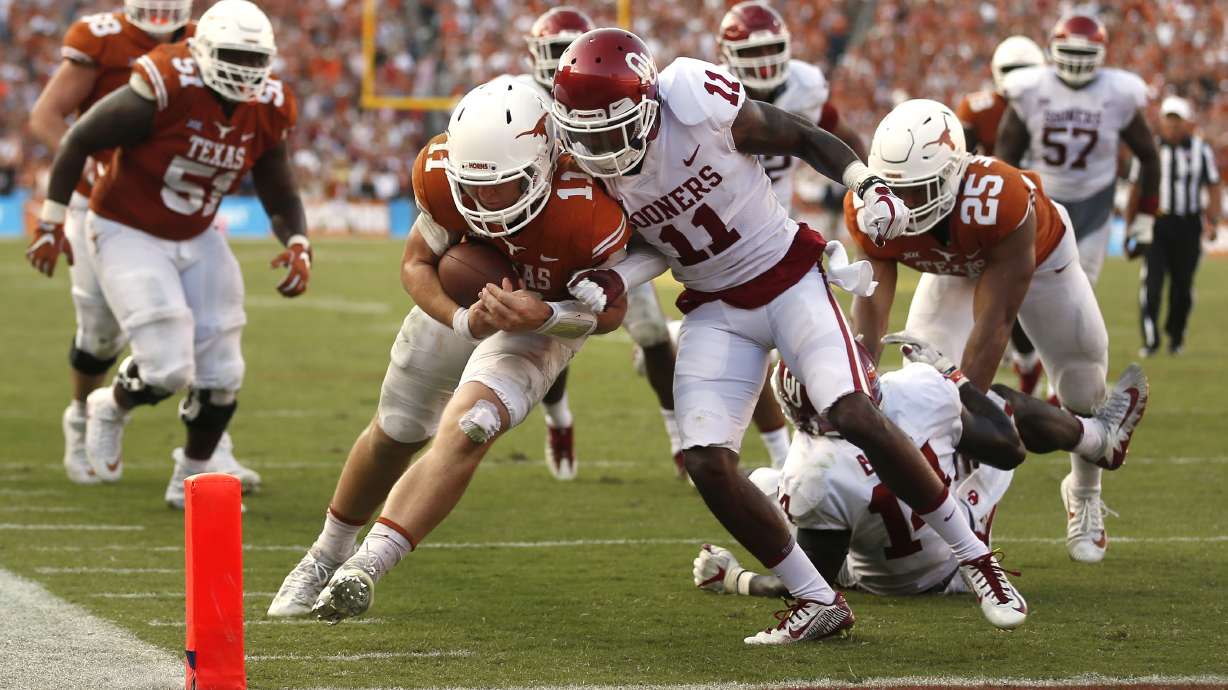 No. 12 Oklahoma tops Texas 29-24 after blowing 20-point lead