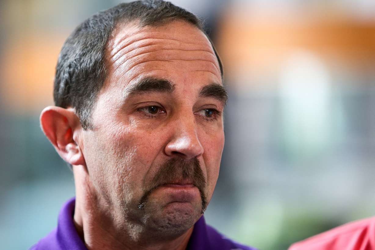 Brad Montague talks about the 2016 death of his daughter, Erica, during the unveiling of an exhibit commemorating 120 of the 285 teen lives lost on Utah roads over the last 10 years at the Shops at South Town in Sandy on Monday, Oct. 16, 2017. The exhibit will remain on display through the holidays. (Photo: Adam Fondren, KSL)