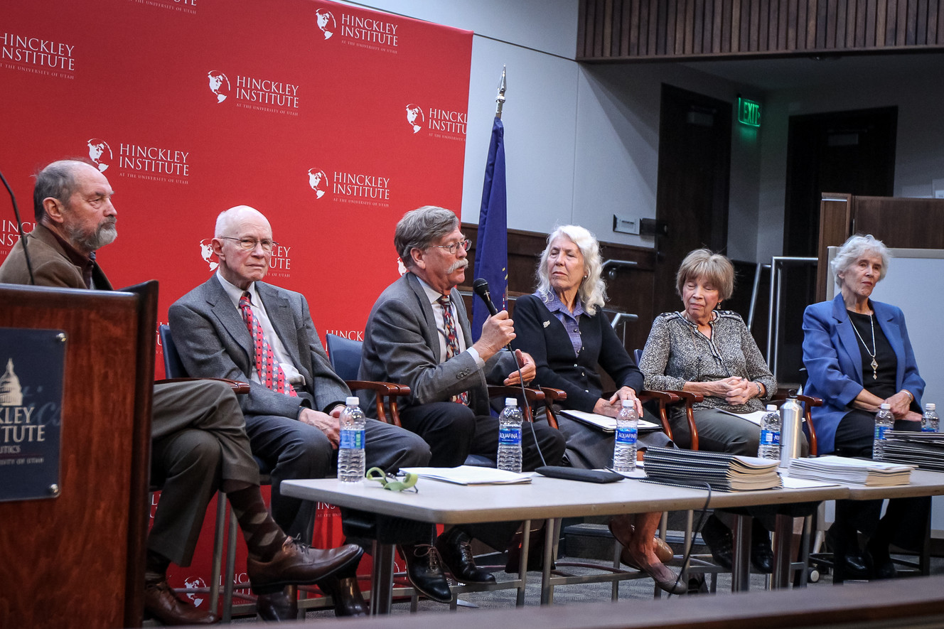 Members of the Utah Citizens' Counsel's answers questions during the presentation of its yearly report — “Standing Up for Utah’s Needs” — at the Hinkley Institute of Politics at the University of Utah in Salt Lake City on Monday, Oct. 23, 2017. (Photo: Adam Fondren, KSL)