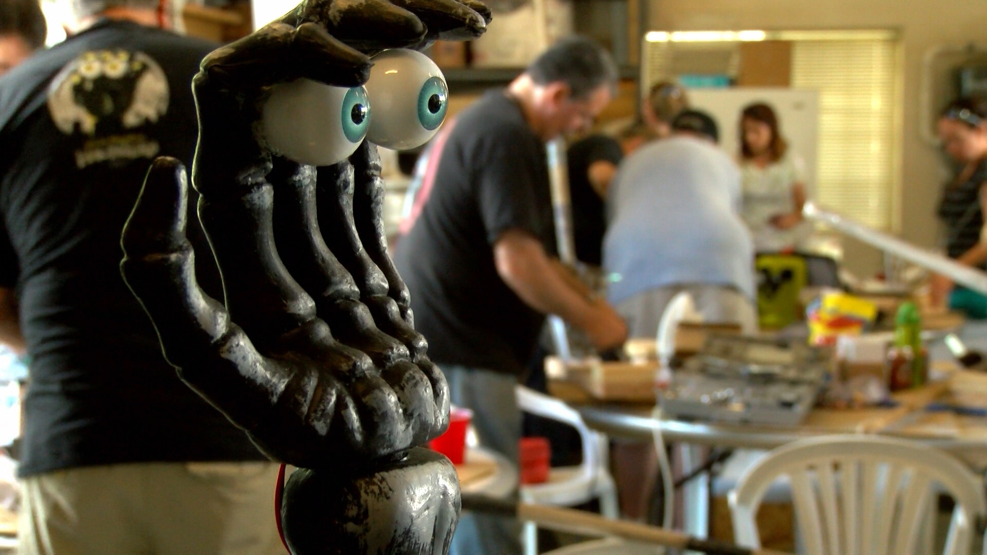 Every year, the Rocky Mountain Haunters group gathers to share tips and tricks for making props for their Halloween displays. (Photo: KSL TV)