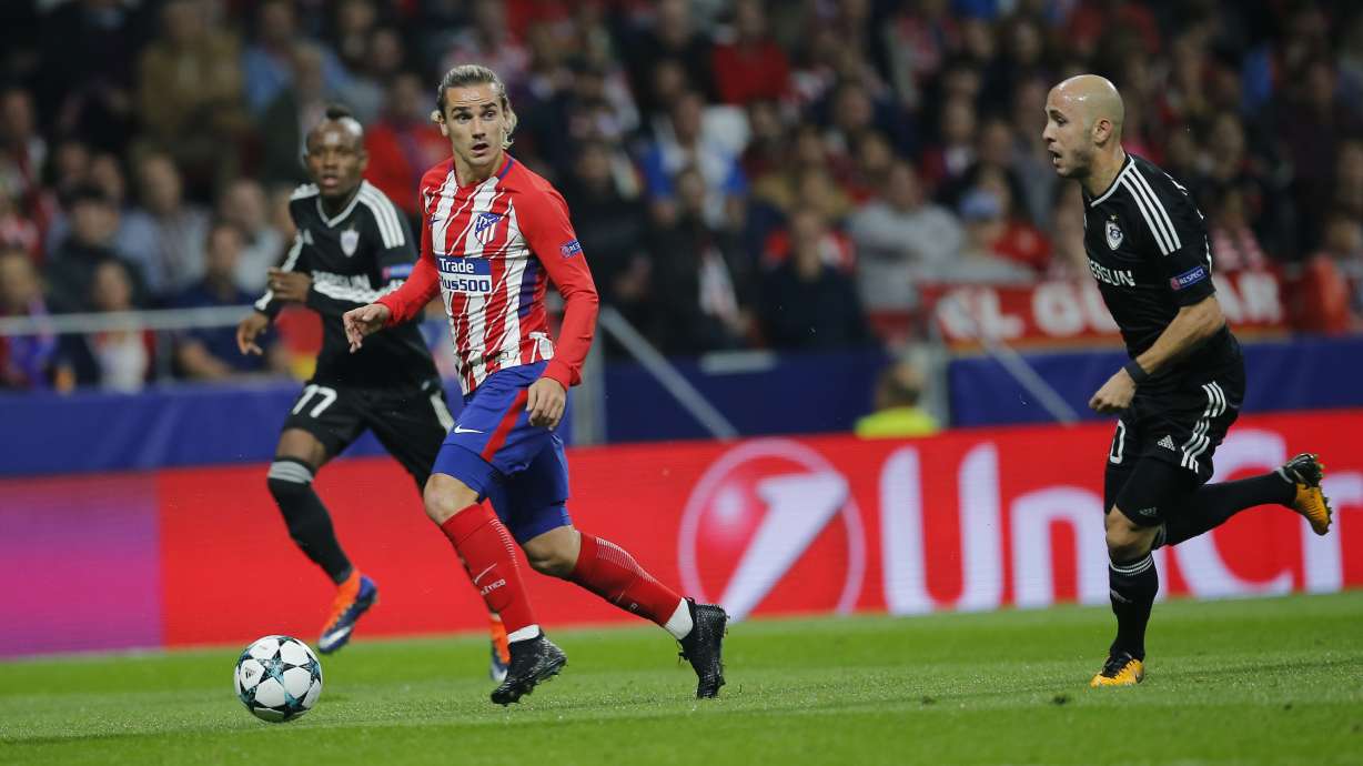 Atletico again held by 10-man Qarabag in Champions League