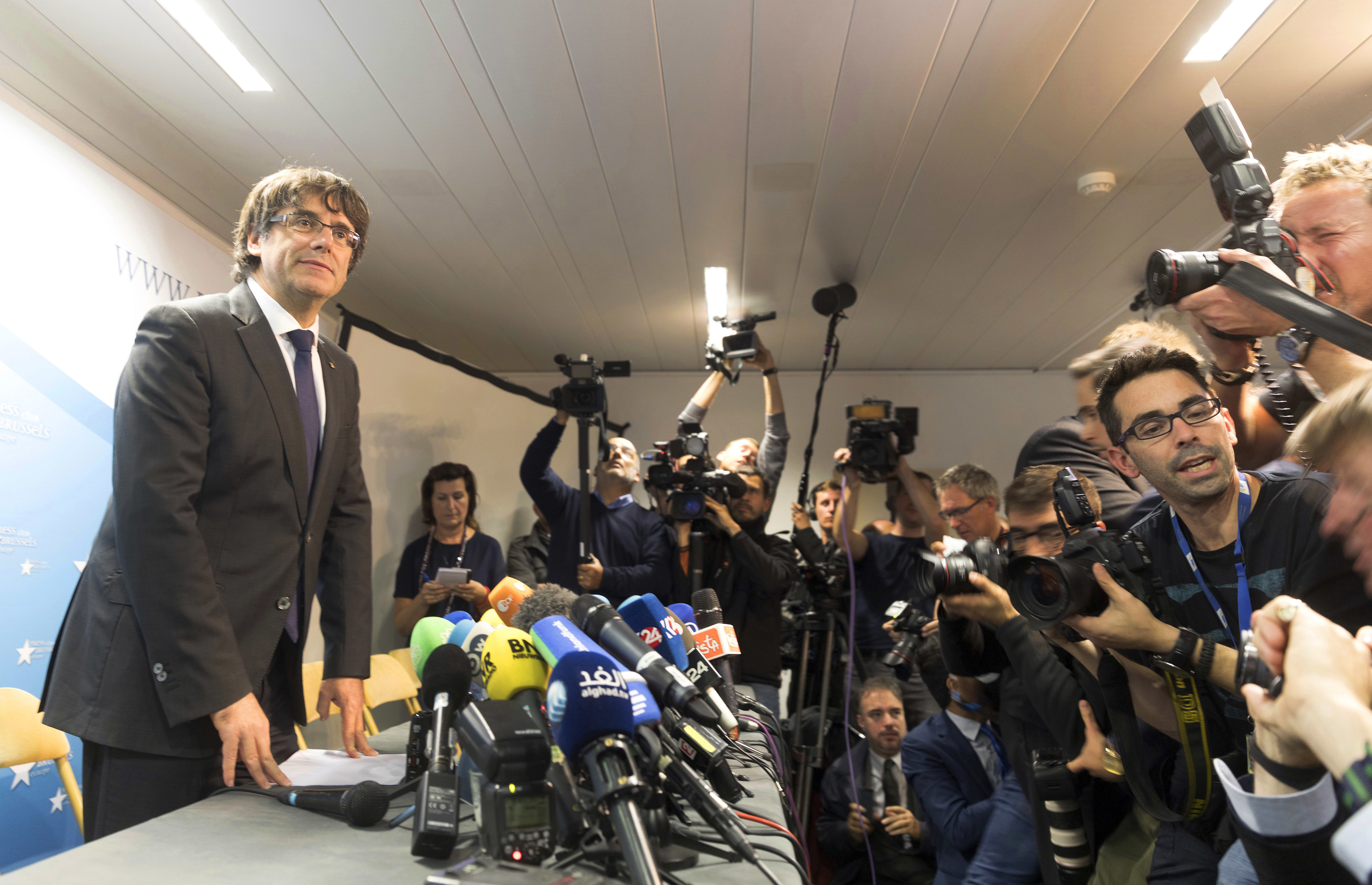 The Latest: Lawyer: Puigdemont should be quizzed in Belgium
