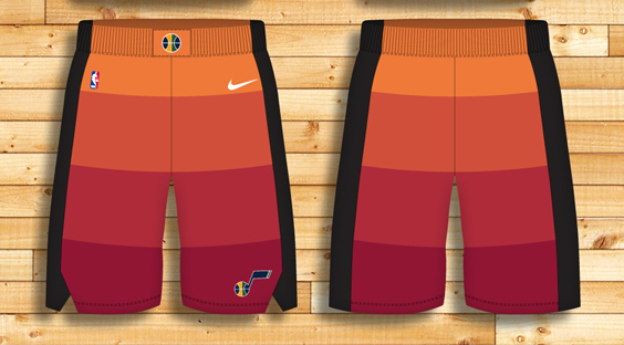 utah jazz city shorts