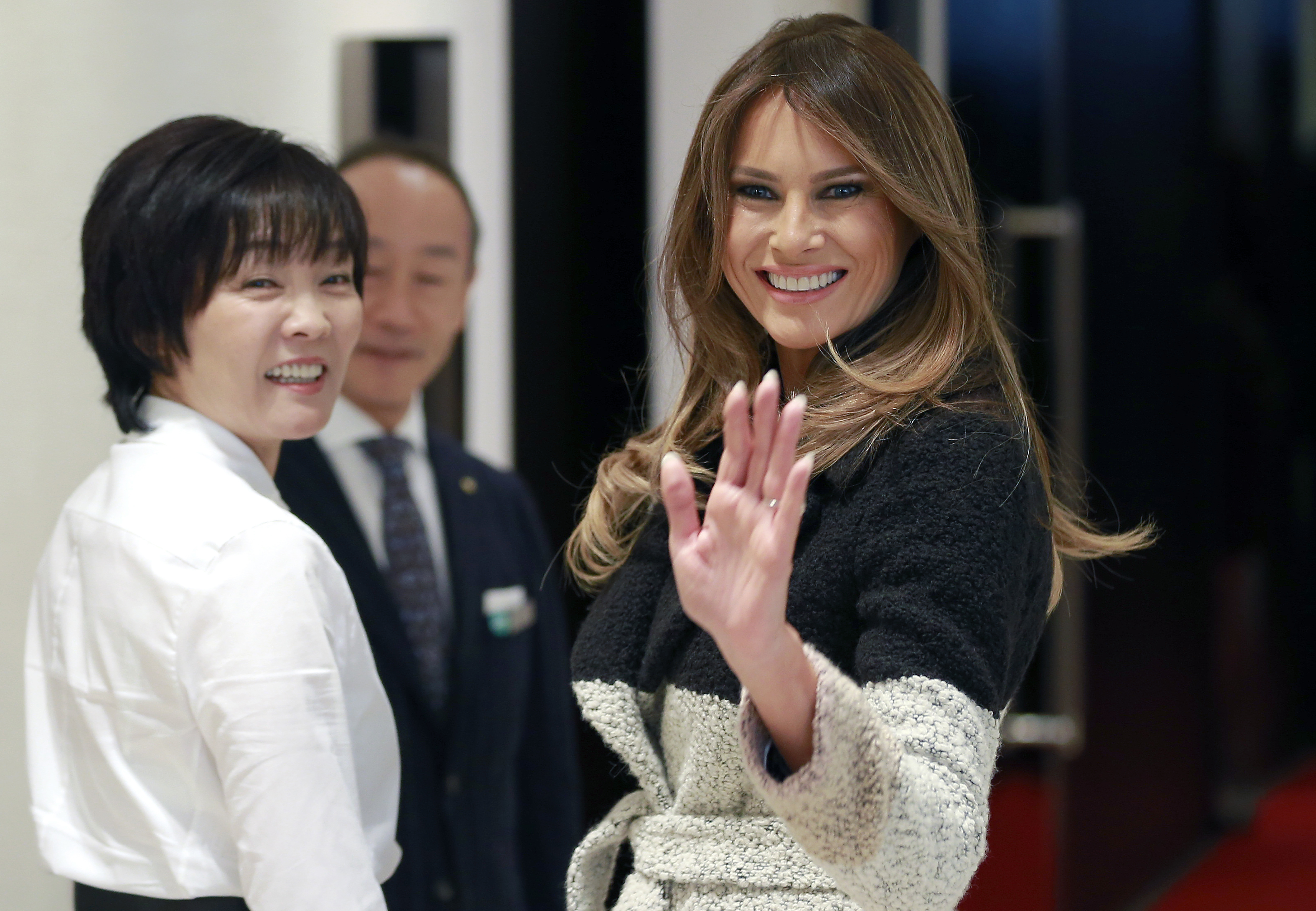 Melania Trump visits Mikimoto, Japan's famed pearl retailer