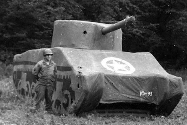 Inflatable tank. (Photo: National Archives)