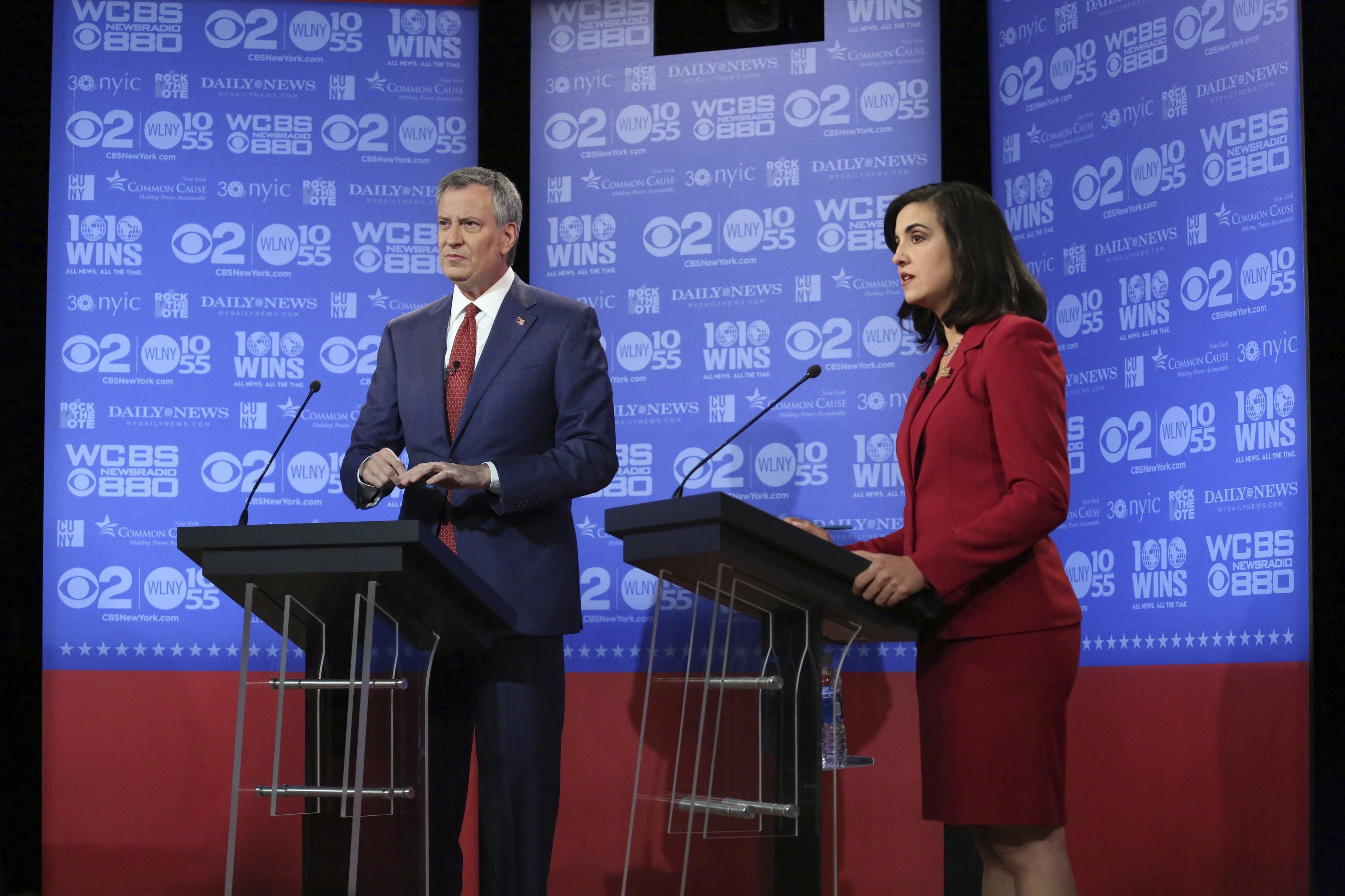 Democratic New York City Mayor Bill de Blasio wins 2nd term