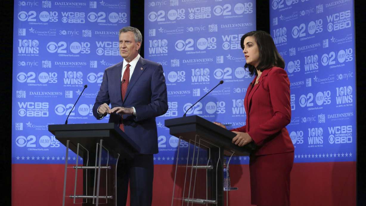 Democratic New York City Mayor Bill de Blasio wins 2nd term