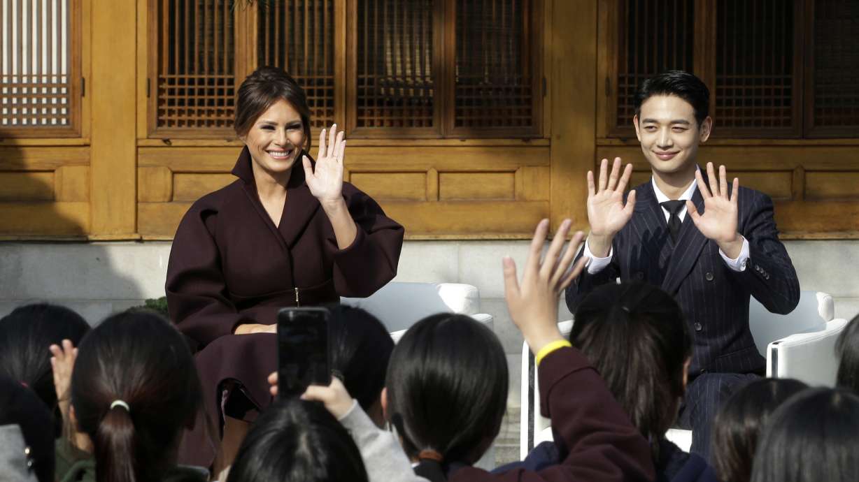 Video of US first lady, teens and K-pop star goes viral