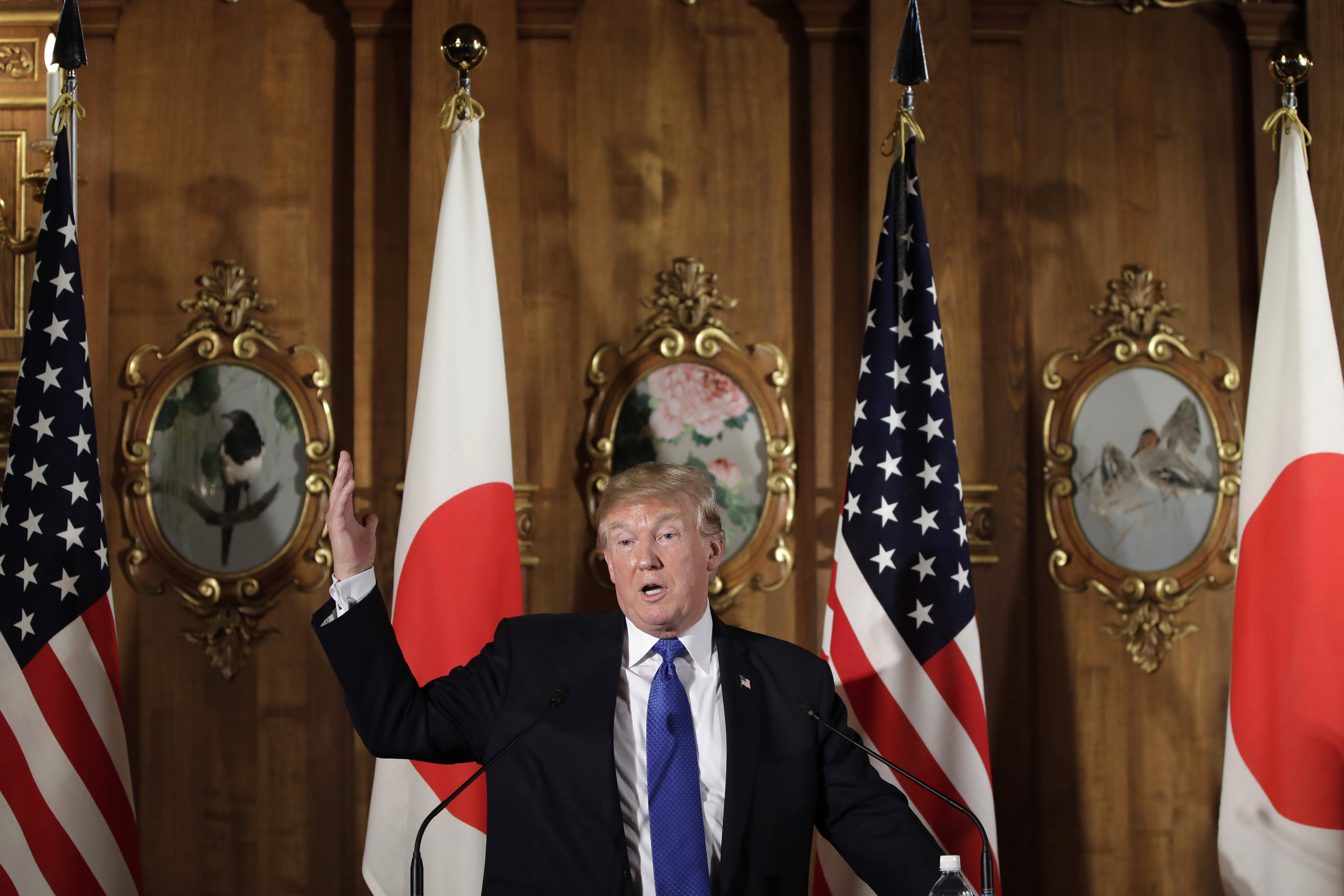 A year on, Trump makes election win a key topic on Asia trip