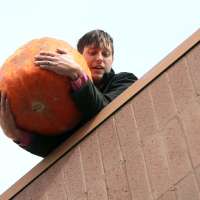 Students smash pumpkins in the name of physics