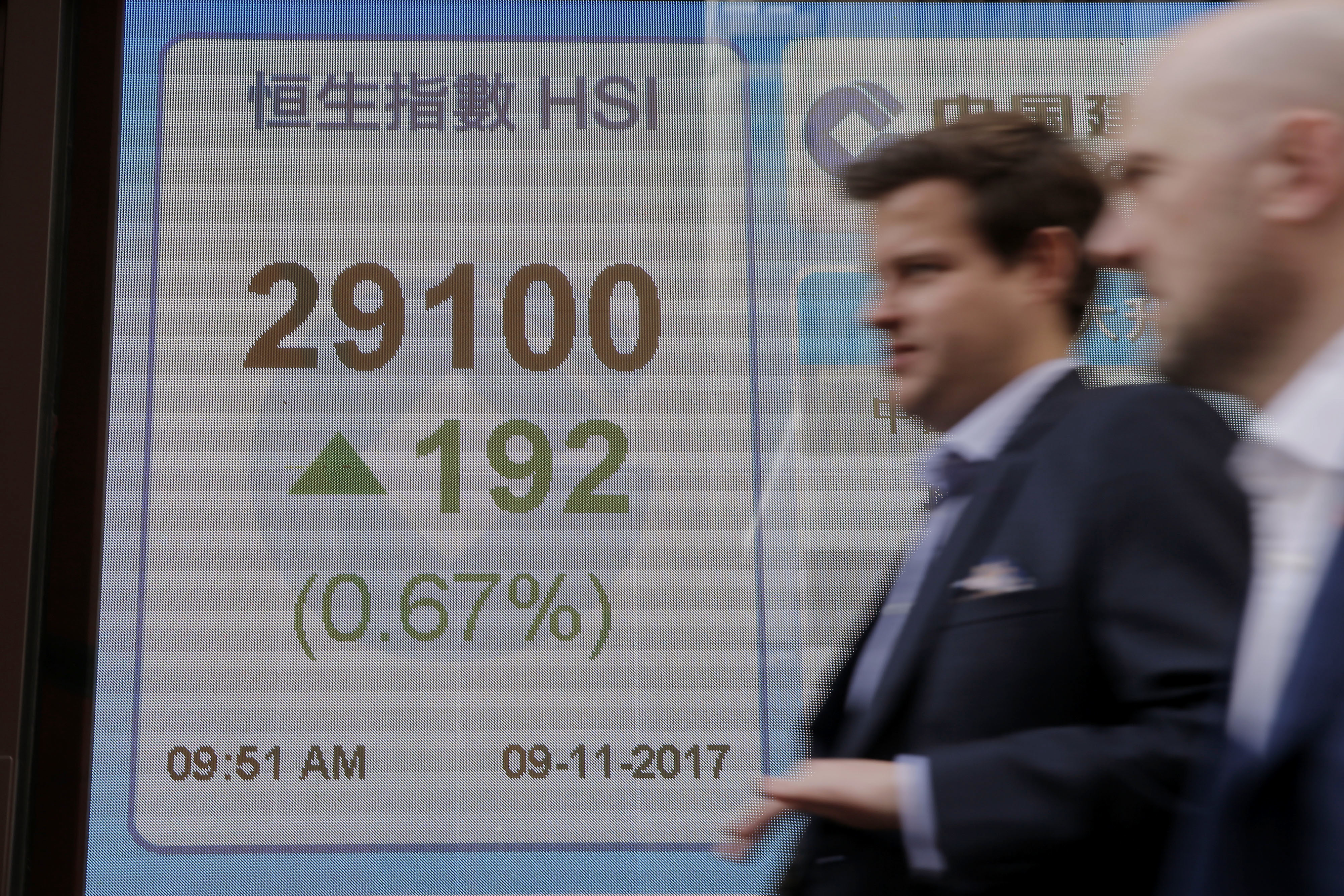 World shares mixed as investors watch Trump's China visit