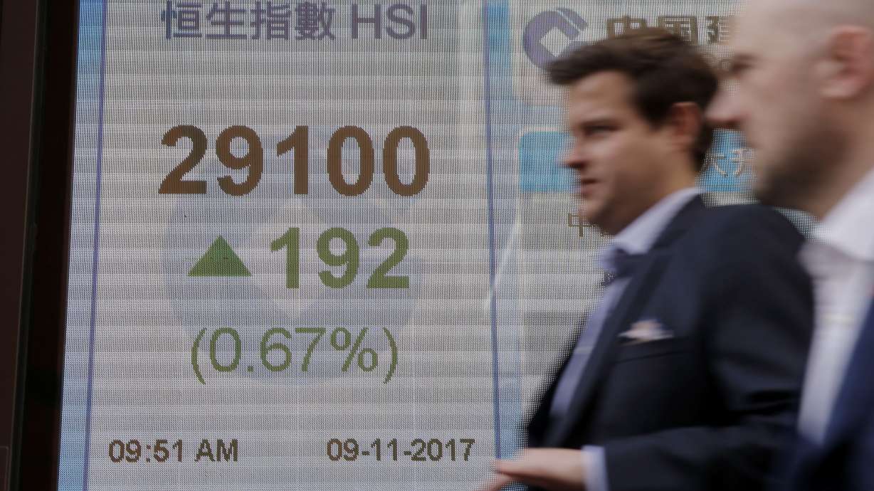 World shares mixed as investors watch Trump's China visit