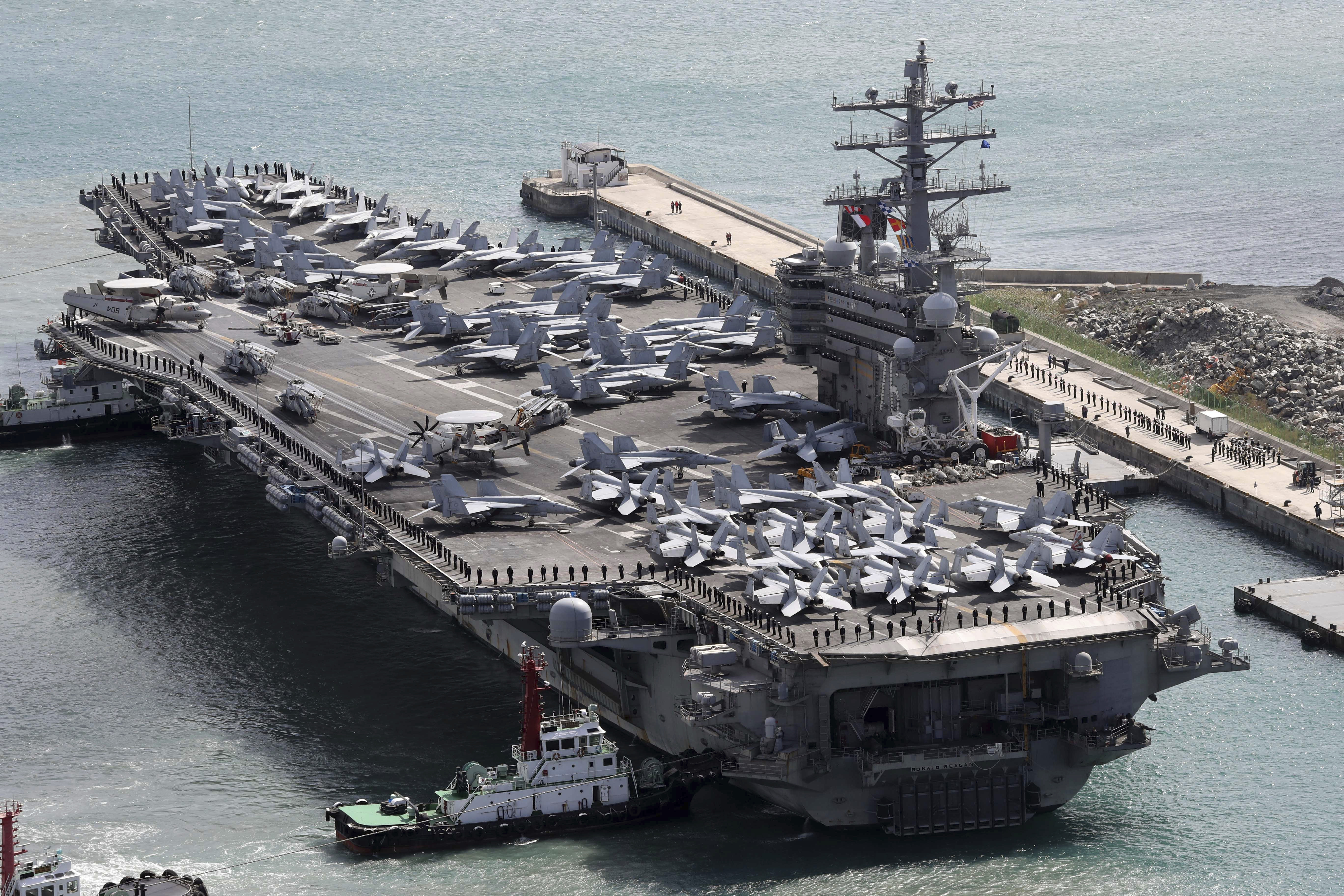 North Korea says US carrier groups raise nuclear war threat
