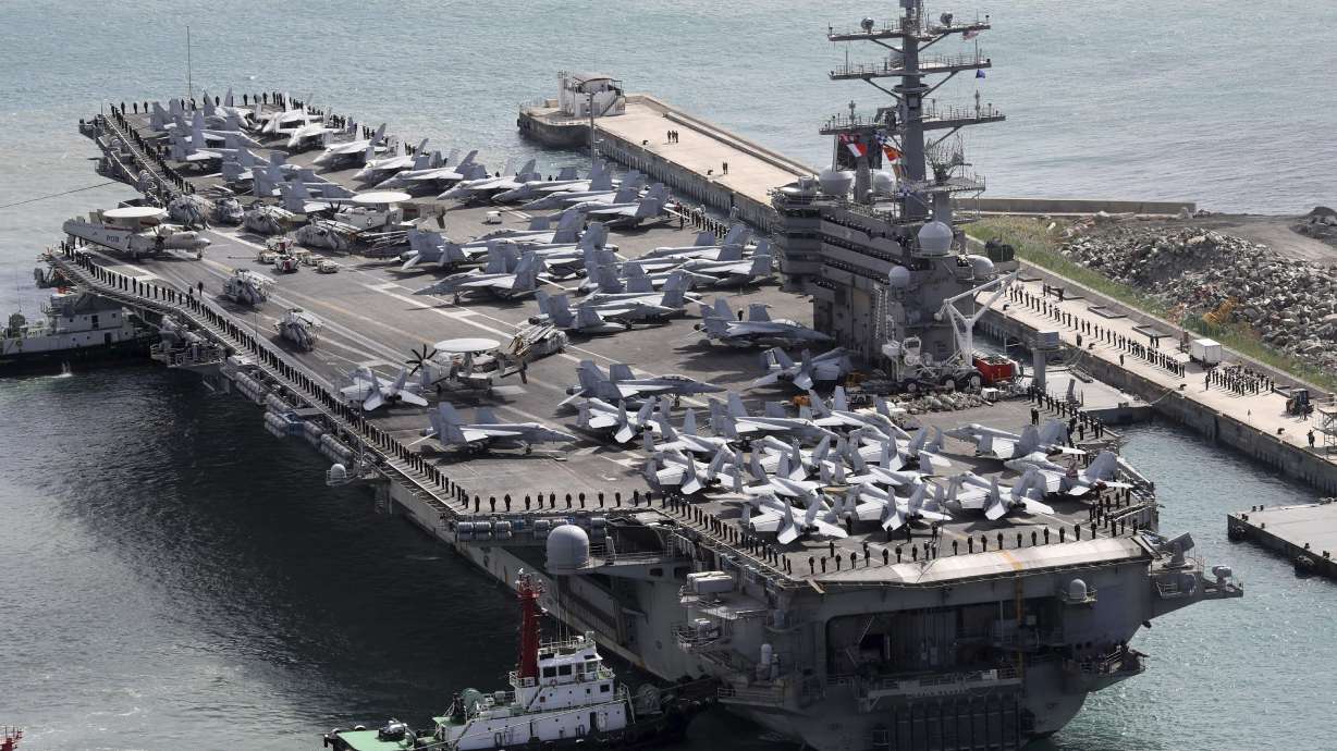 North Korea says US carrier groups raise nuclear war threat